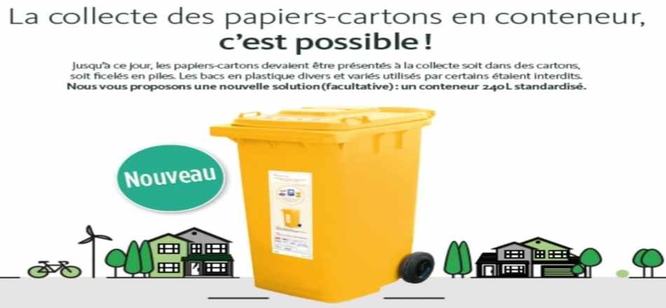 03/05 - La commande des conteneurs pour la collecte des papiers-cartons est possible ...